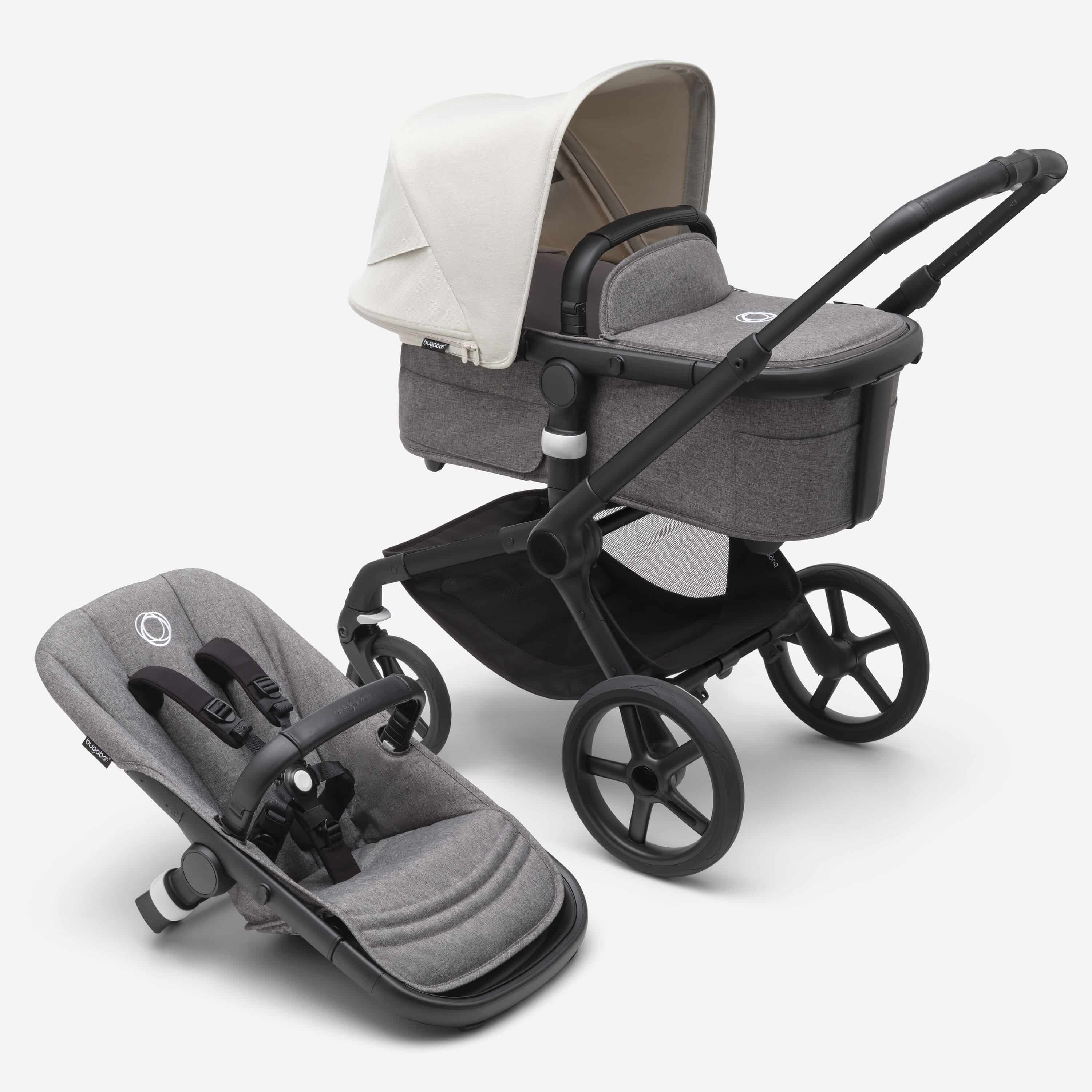 Bugaboo Fox5 Kombikinderwagen schwarz/ grau meliert nebelweis – Bugaboo Fox5 Kobikinderwagen schwarz/ grau meliert nebelweis bei babybrands.de kaufen ✓ sicher, einfach & bequem online bestellen ✓